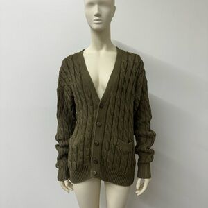 GAP Army Green Cable Knit Sweater
